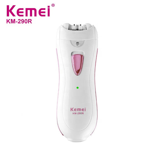 Kemei KM-290R Women Lady's Shaver Electric Epilator Foot Skin Care Massage Hair Removal trimmer Shaver