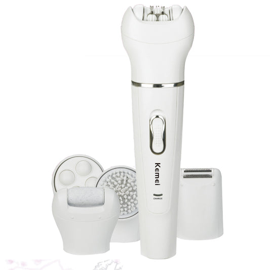 Kemei KM-2199 5in1 Multifunctional Epilator Device Wool Electric Shaver Shaving Callus Remover Facial Cleansing Brush