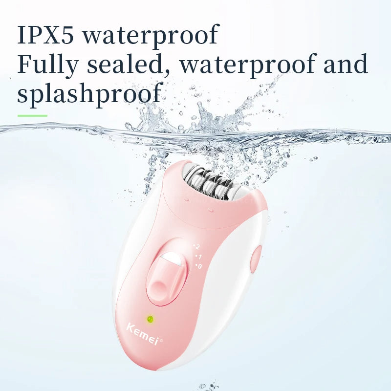 Kemei KM-189B Product Unique Design Fast charging IPX5 Waterproof USB Charging Rechargeable Lady's Epilator