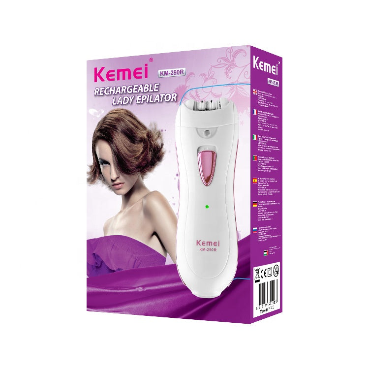 Kemei KM-290R Women Lady's Shaver Electric Epilator Foot Skin Care Massage Hair Removal trimmer Shaver