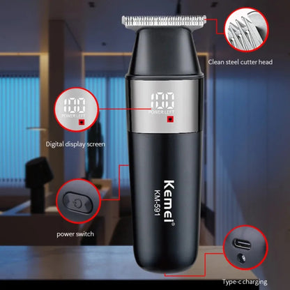 Mini Professional Hair Clipper Waterproof Men Women Body Hair Trimmer Km-591 Professional Hair Clippe