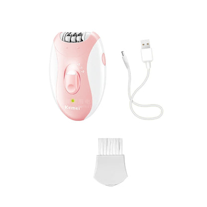 Kemei KM-189B Product Unique Design Fast charging IPX5 Waterproof USB Charging Rechargeable Lady's Epilator