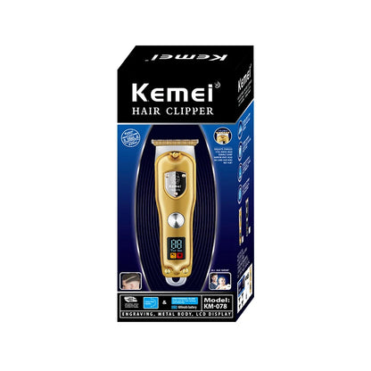 Kemei All Metal Professional Men Electric Cordless Hair Trimmer KM-078 Male Haircut Machine Hair Trimmer