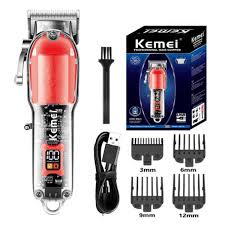 Kemei KM-246 TRANSPARENT Adjustable Powerful Hair Clipper Barber Electric Hair Trimmer Men Professional Cordless Hair Cutting Machine