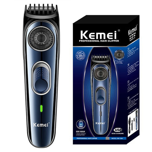 Kemei Cordless Adjustable 1-10mm Hair Trimmer Men Face Beard Trimmer Rechargeable Edge Hair Clipper Electric Lithium Battery