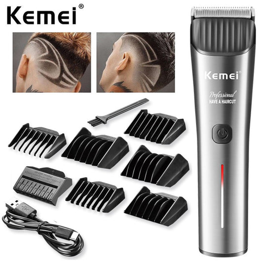 KEMEI KM-2481 Professional cordless household Stainless Steel hair trimmer clipper