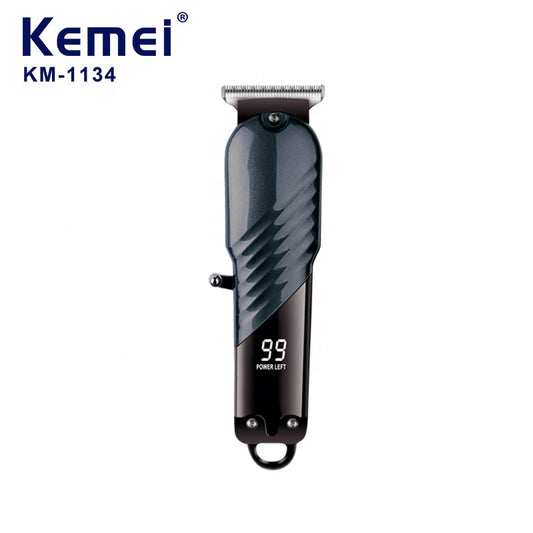 KEMEI KM-1134 USB Digital Display Hair Remover For Men Trimmer Fast Charging Electric Washable Shaver