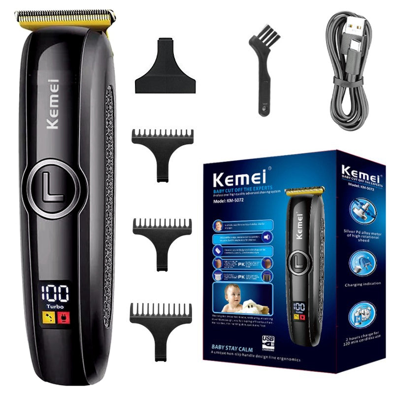 Kemei KM-5072 Professional Hair Trimmer Men Electric Face Beard Body Hair Clipper Rechargeable Mustache Hair Cutting Machine