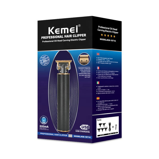 Kemei km-1971C Heavy Hitter Cordless Men 0mm Baldheaded Hair Clipper Cutting