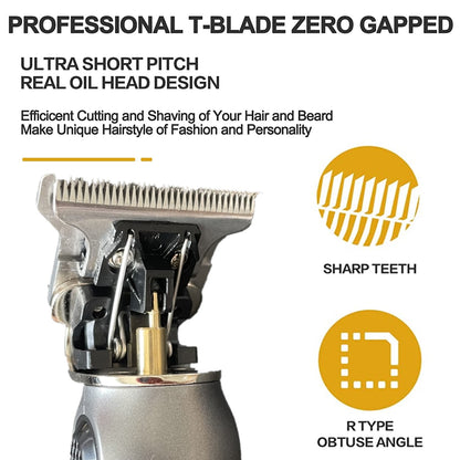 Kemei Hair Trimmer KM-1757 Men Beard Trimmer Zero Gapped T-Blade Hair Cutting Machine