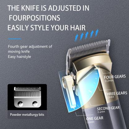 Kemei km-5081 Cordless Electric Hair Clipper Aluminum Men Adjustable Beard Trimmer Rechargeable Hair Clipper