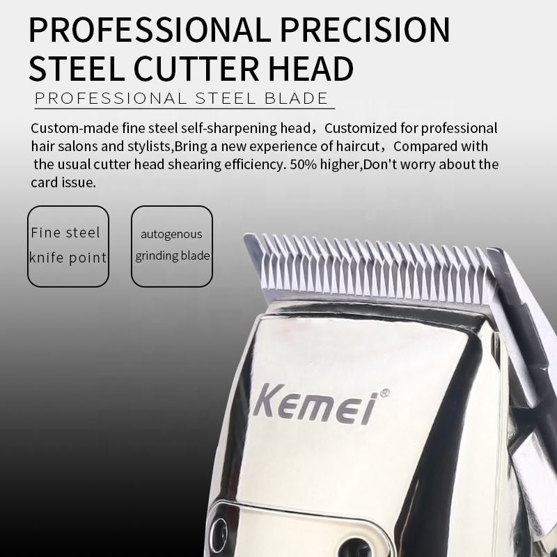 Kemei km-1896 Barber Professional Hair Trimmer Men 2 Speed Rechargeable Beard Trimmer Clipper Hair Grooming Cutting Machine