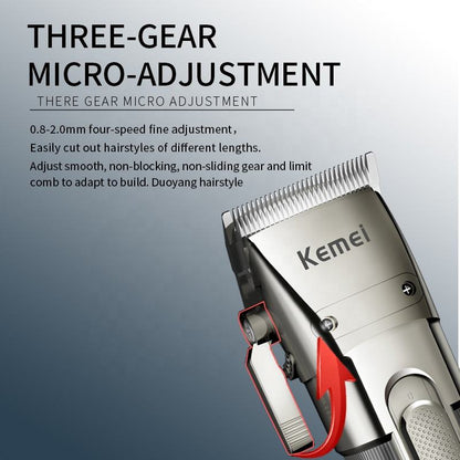 Kemei km-1896 Barber Professional Hair Trimmer Men 2 Speed Rechargeable Beard Trimmer Clipper Hair Grooming Cutting Machine