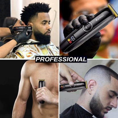 Kemei KM-5072 Professional Hair Trimmer Men Electric Face Beard Body Hair Clipper Rechargeable Mustache Hair Cutting Machine