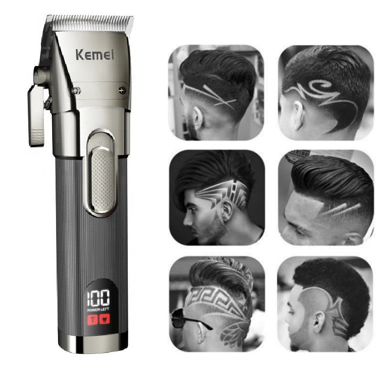 Kemei km-1896 Barber Professional Hair Trimmer Men 2 Speed Rechargeable Beard Trimmer Clipper Hair Grooming Cutting Machine